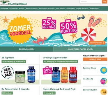 Holland & barrett screenshot nwe website juli 2016